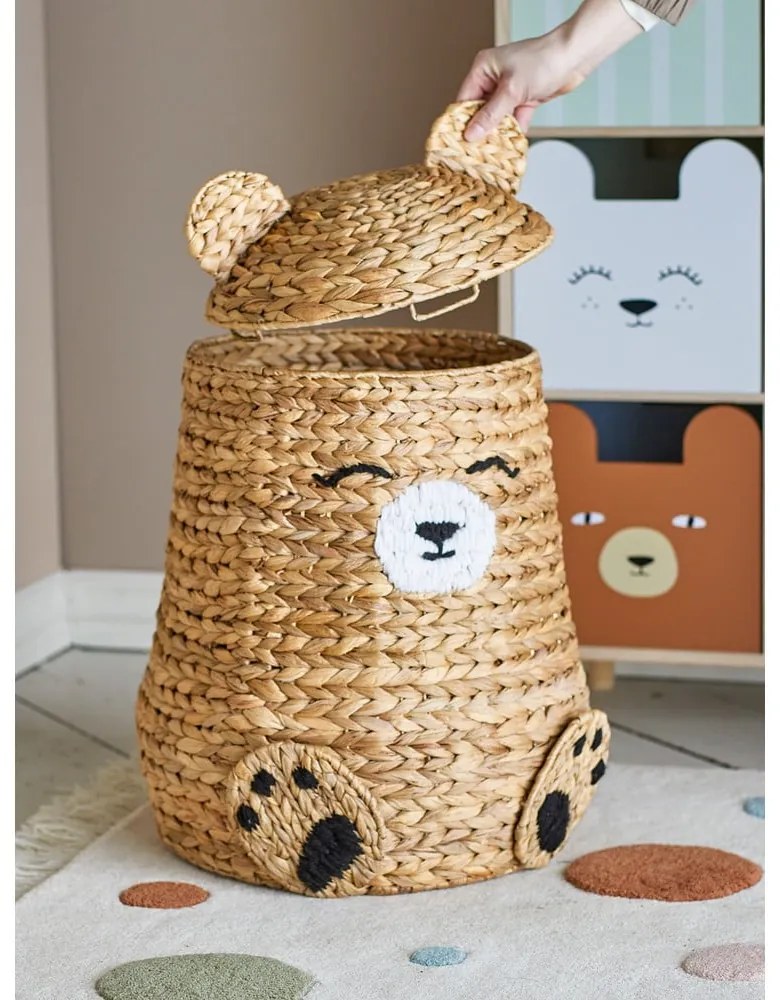 Детска кошница за играчки от воден зюмбюл в естествен цвят ø 40x57 cm Timone – Bloomingville Mini
