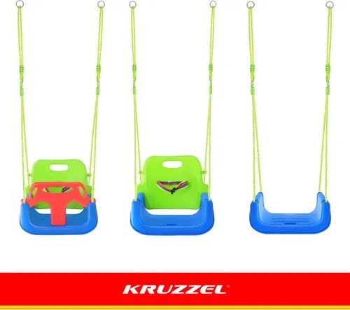 Растяща бебешка люлка 3в1 на въжета - за на закрито и в градината Зелено