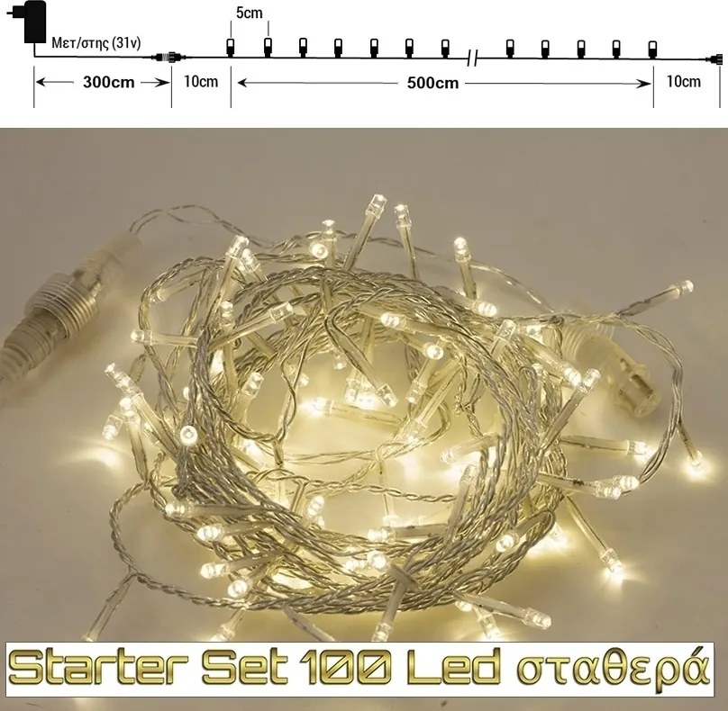 Декоративни Led Gas-бял  (3 τεμάχια)