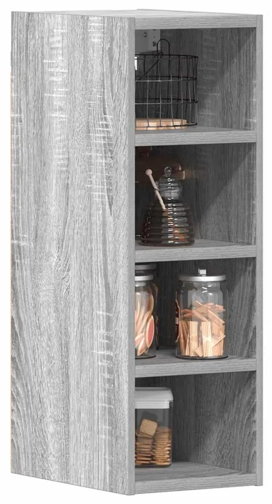 854162 vidaXL Висящ шкаф "Рига" сив, сонома, 20x29,5x60 см, инженерно дърво