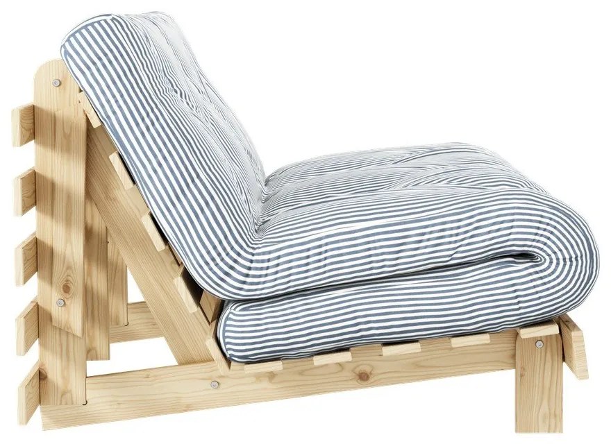 Бял/светлосин разтегателен диван 140 cm Roots - Karup Design