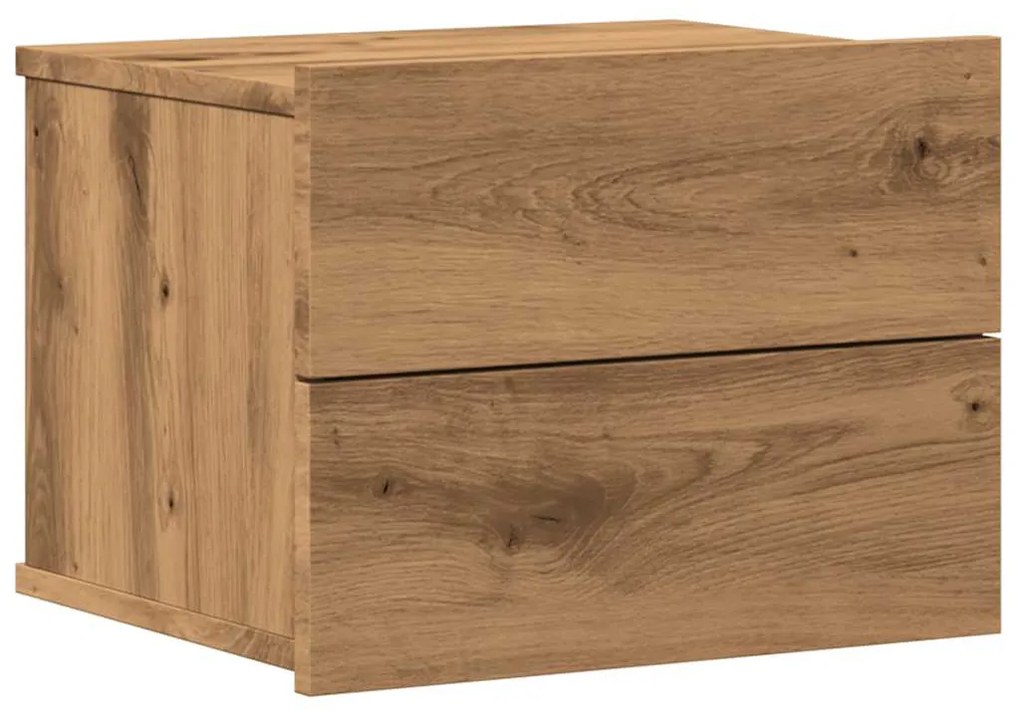 855946 vidaXL Нощно шкафче за стенен монтаж, дъб артизан, 40x32x30 см