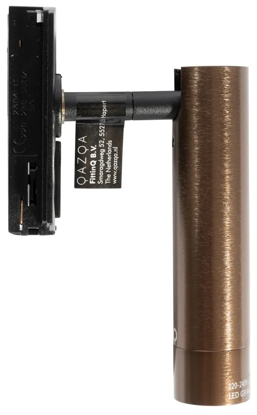 Модерен тъмно бронзов прожектор за 1-фазова релсова система - Iconic Ivy