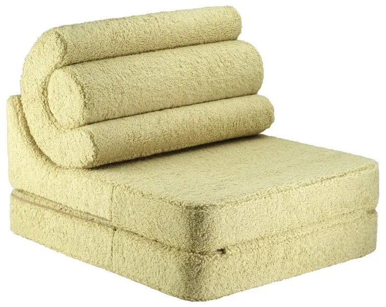 Зелен детски стол от букле Flipster – Wigiwama