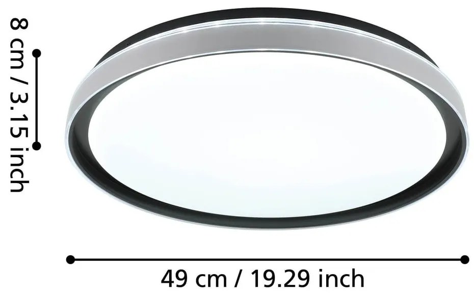 Черно LED осветително тяло за таван SELUCI – EGLO