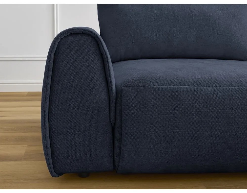 Тъмносин ъглов диван Aden – Bobochic Paris