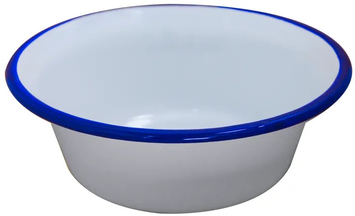 Емайлирана купа конус ф24см синьо/бяло RETRO-(101C/24 105+105)