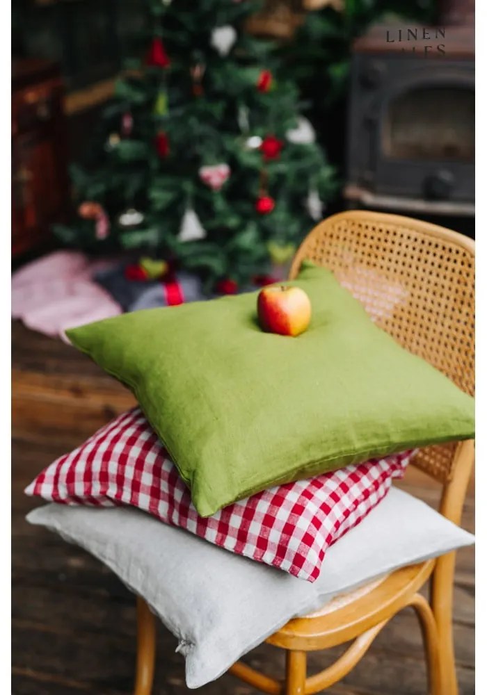Ленена калъфка за възглавница 50x50 cm Red Gingham – Linen Tales