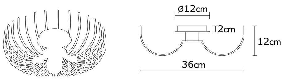Бяло осветително тяло за таван ø 36 cm Aspendos – Opviq lights