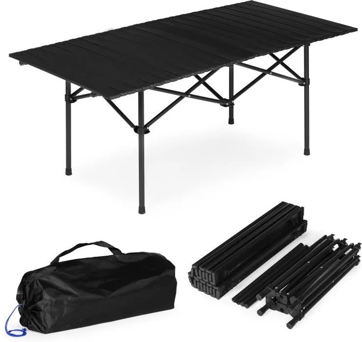 Сгъваема маса за туризъм, къмпинг - черна маса за пикник Šírka: 55 cm | Dĺžka: 53 cm