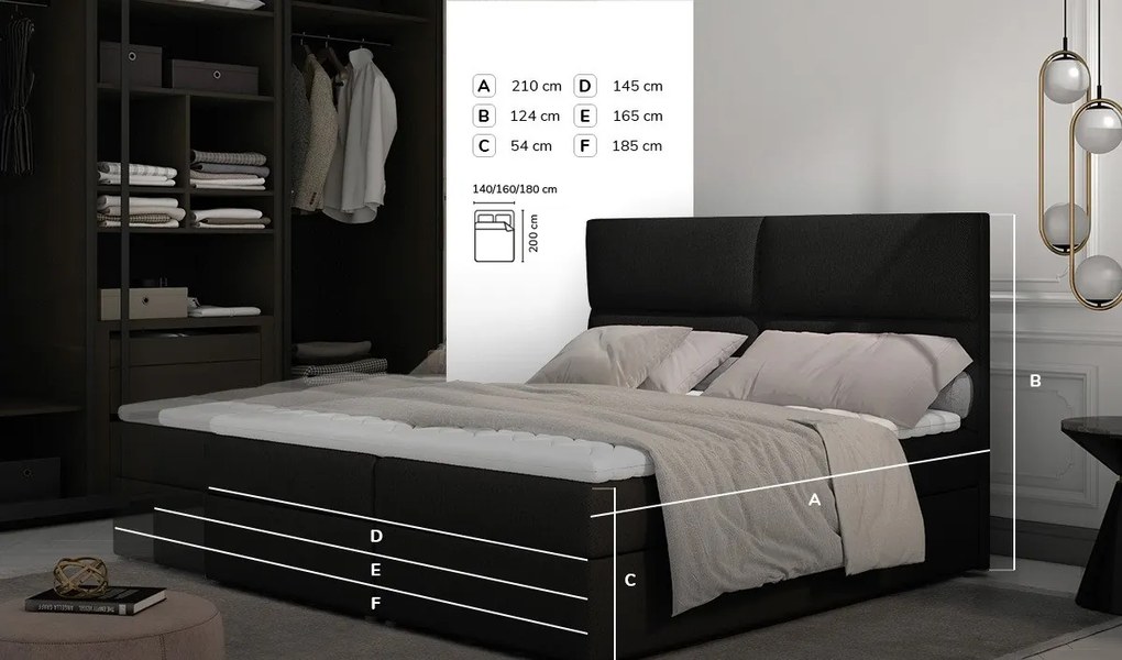 Тапицирано легло Alert-160 x 200-Mple