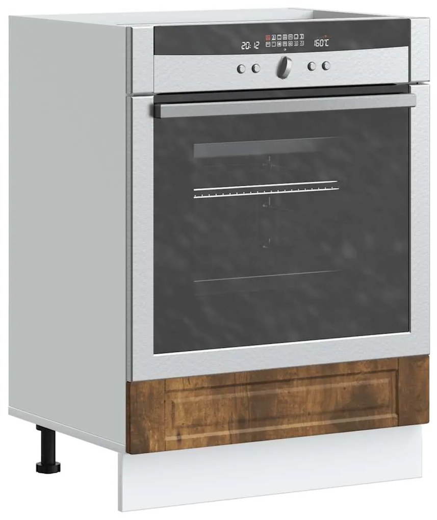 854002 vidaXL Шкаф за фурна, Porto, опушен дъб, инженерно дърво