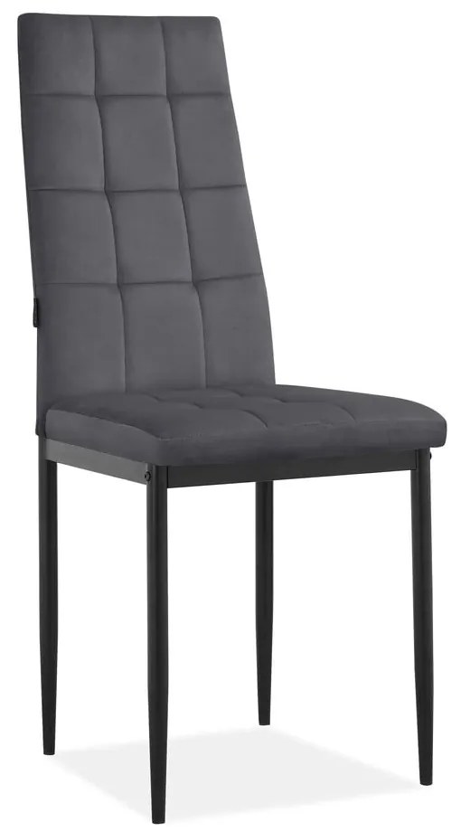 Антрацит кадифени трапезни столове в комплект от 2 бр. Becca – Støraa