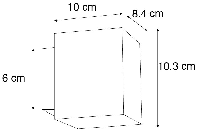 Стенна лампа бяла квадратна - Sola