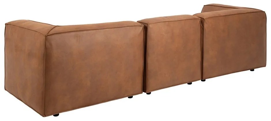 Кафяв диван от изкуствена кожа 282 cm Fairfield Kentucky - Bonami Selection
