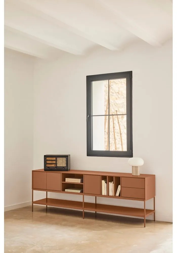 Маса за телевизор в тухлен цвят 220x74x45 cm Platt – Teulat