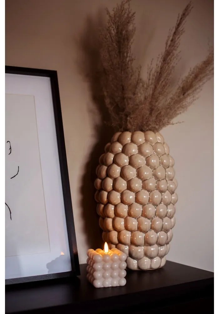 Бежова LED свещ от восък, височина 9,5 см Flamme Dot - Star Trading