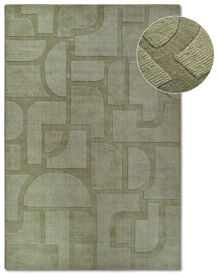 Зелен ръчно изработен вълнен килим 80x150 cm Alexis – Villeroy&Boch