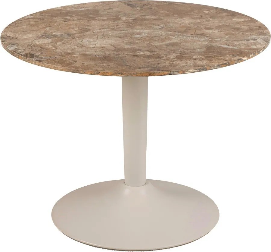 Кафява кръгла масичка за кафе с керамичен плот ø 60 cm Malta – Actona