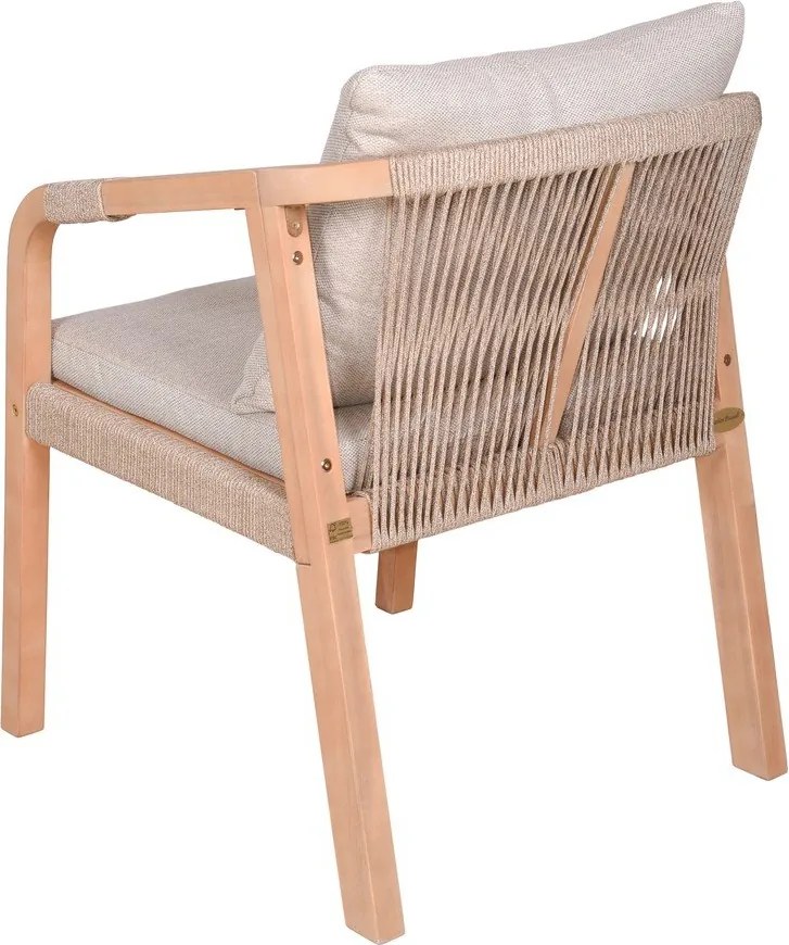 Градински столове в комплект от 2 бр. от масивно дърво в естествен цвят Bogota – Garden Pleasure