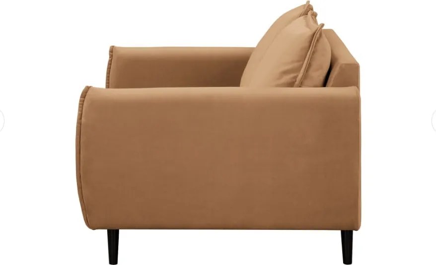 Кафяв кадифен диван 138 cm Juli – Ropez