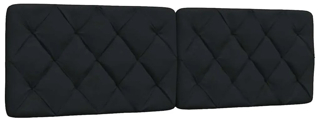 4019228 vidaXL Мека табла за легло, черна, 160 см, плат