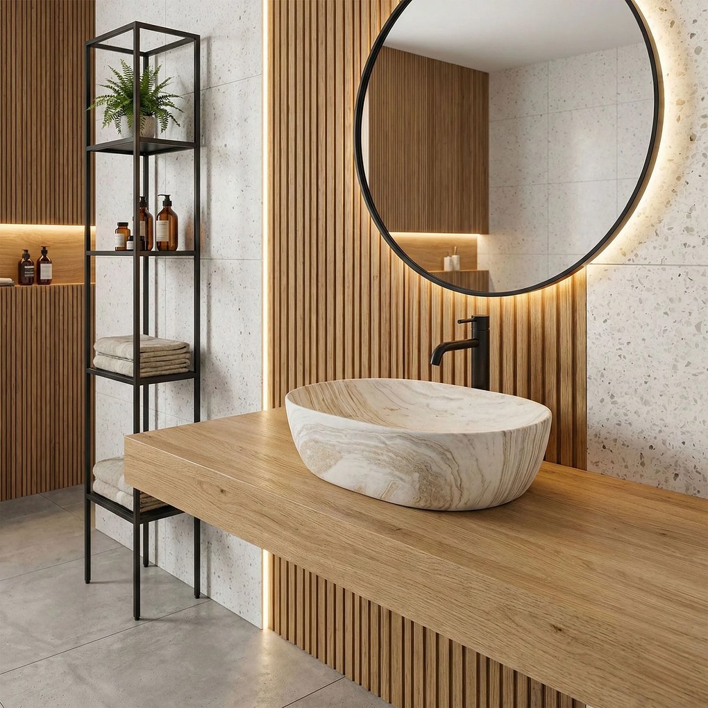 Умивалник за плот Rea Amelia Saturn 48