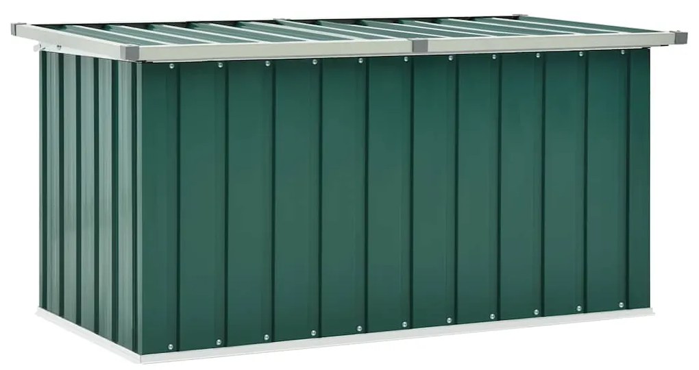 46261 vidaXL Градинска кутия за съхранение, зелена, 129x67x65 см