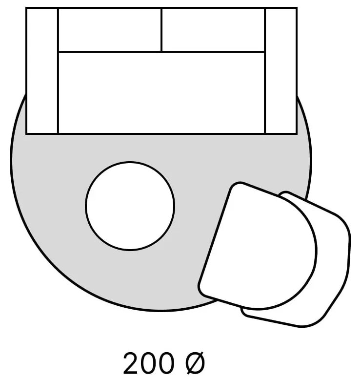 Бежов кръгъл килим ø 200 cm Leon – Villeroy&Boch