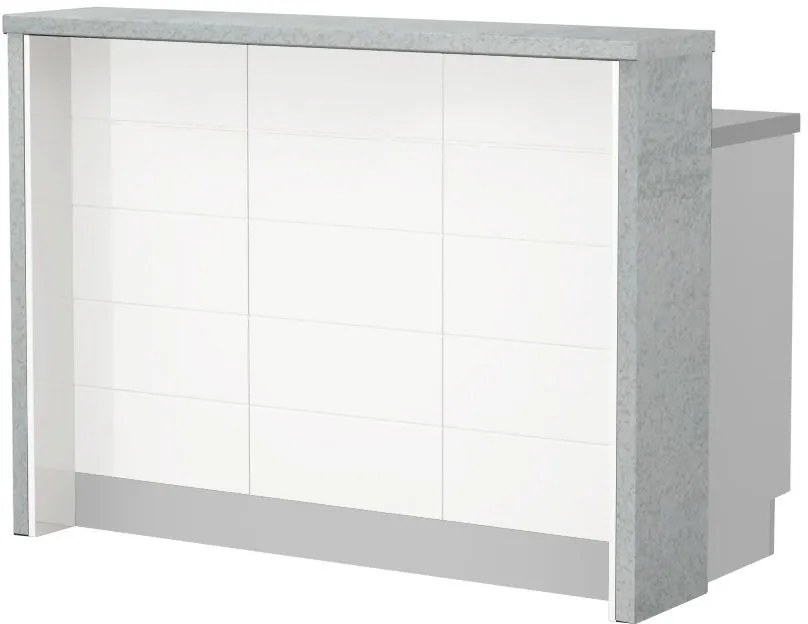 Островна кухненска пейка Hudson-Length: 135 cm.-White-Chromix Silver