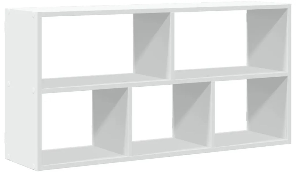 853272 vidaXL Стенен рафт, бял, 100x25x50 см, инженерно дърво