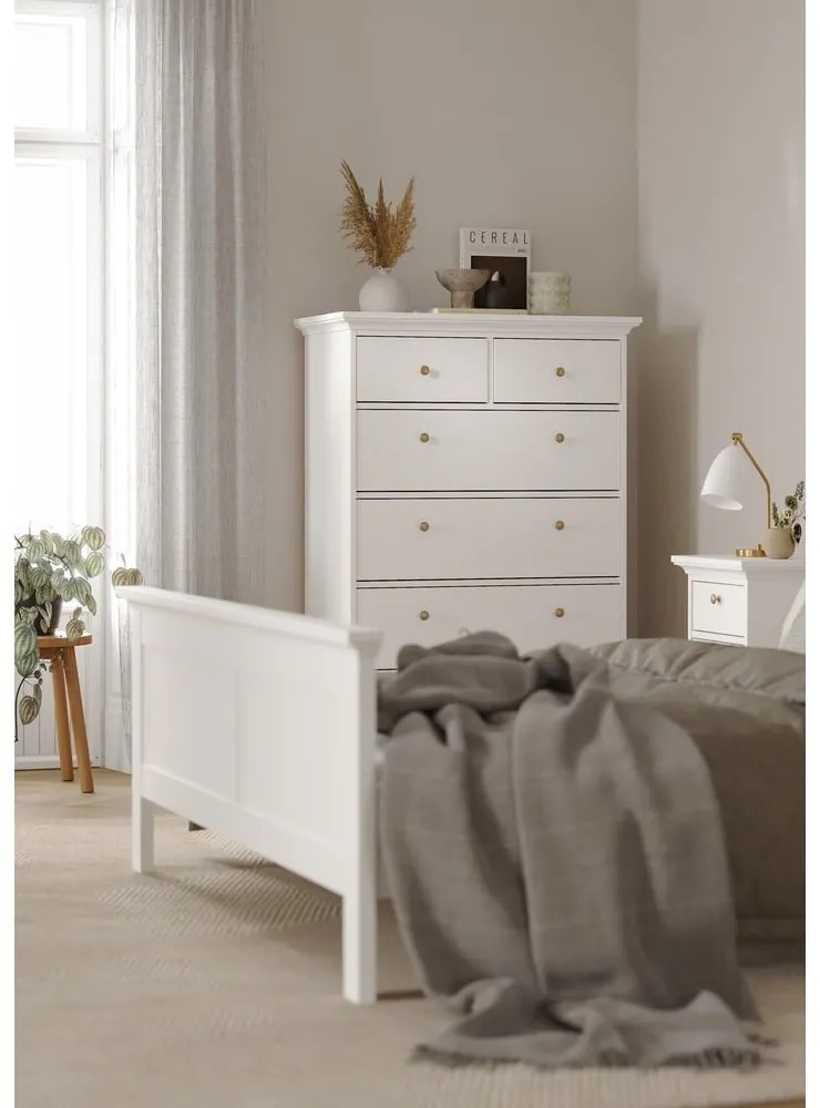 Бял висок скрин 96x140 cm Paris – Tvilum