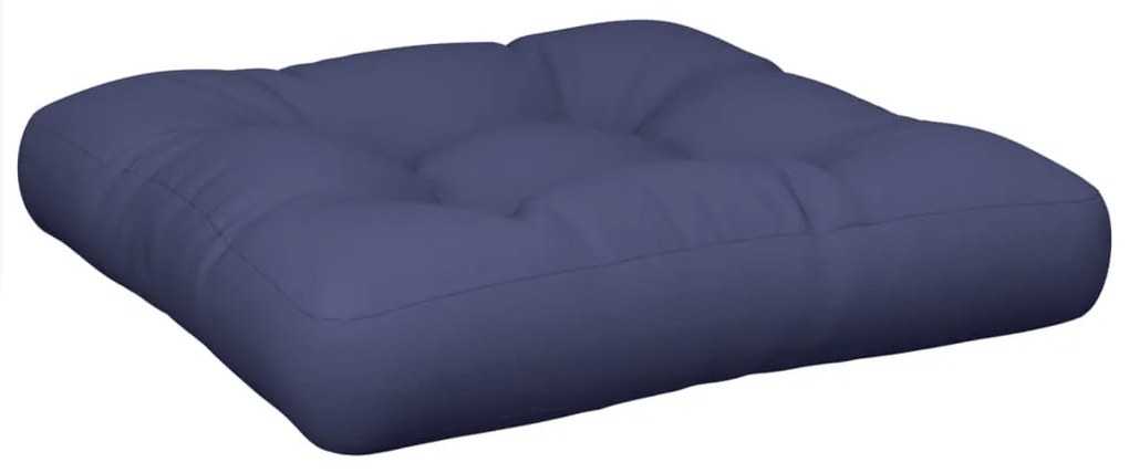 378222 vidaXL Палетна възглавница, нейви синя, 60x61,5x10 см, текстил