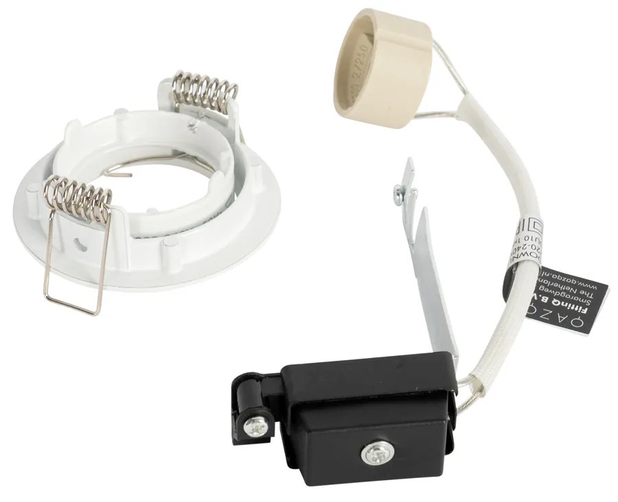 Комплект от 6 вградени прожектора бели GU10 35mm - Edu