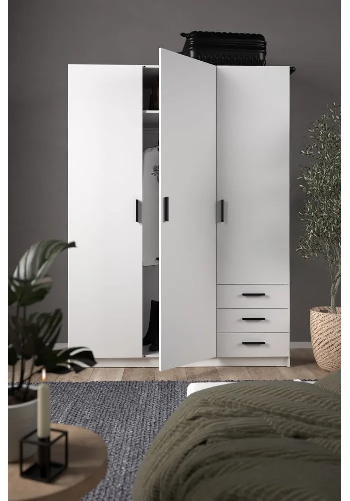 Бял гардероб 147x200 cm Sprint – Tvilum