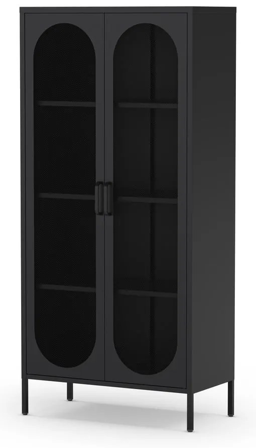Черно метално шкафче 80x170x40 cm Diora – Marckeric