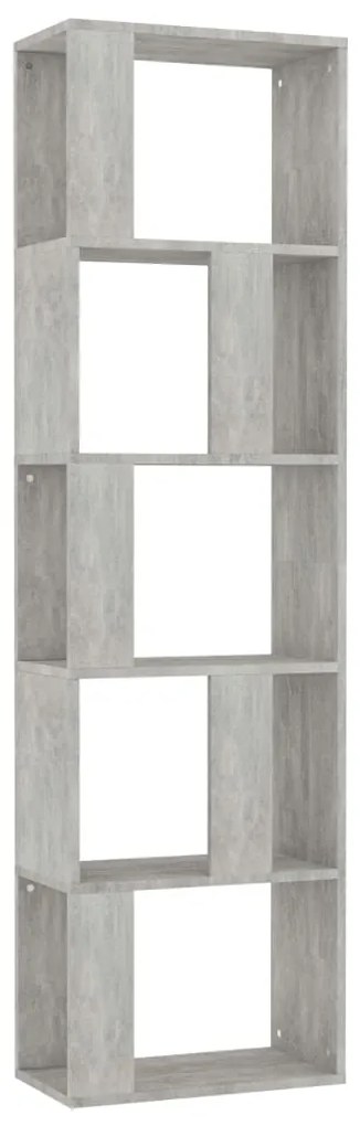 800112 vidaXL Разделител за стая, бетонно сив, 45x24x159 см, инженерно дърво