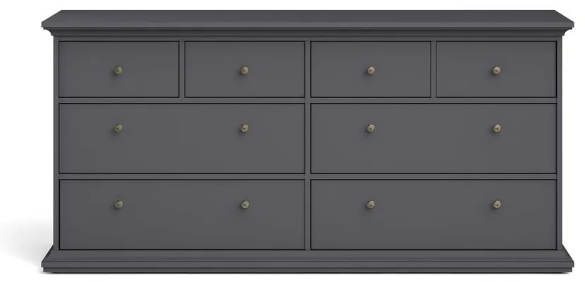 Сив нисък скрин 183x87 cm Paris – Tvilum