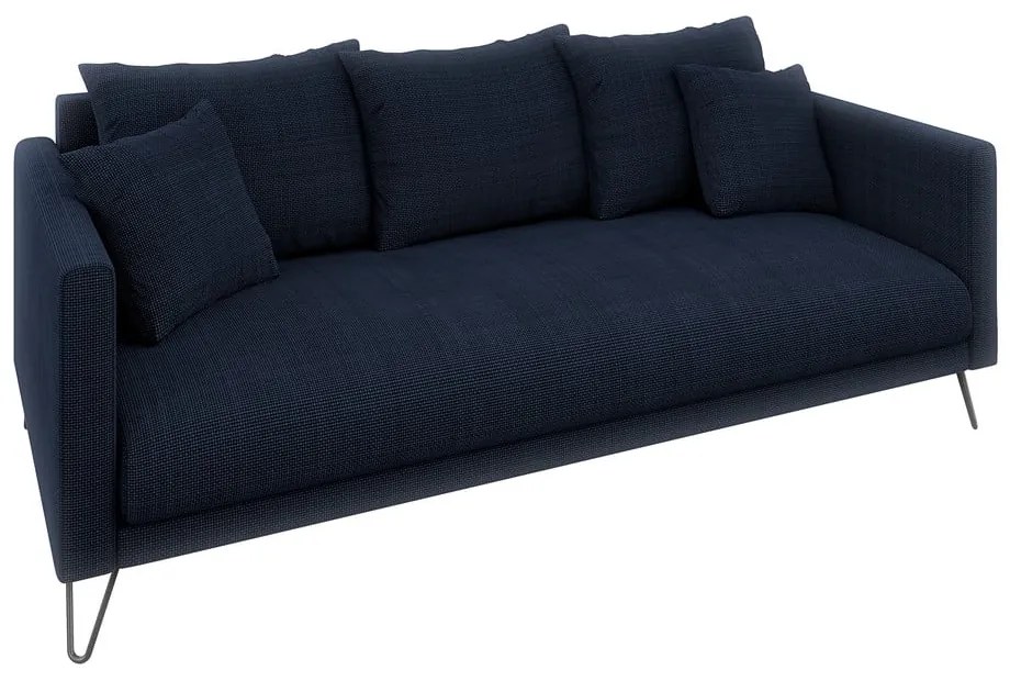 Тъмносин шенилов диван 200 cm Freya – Ropez