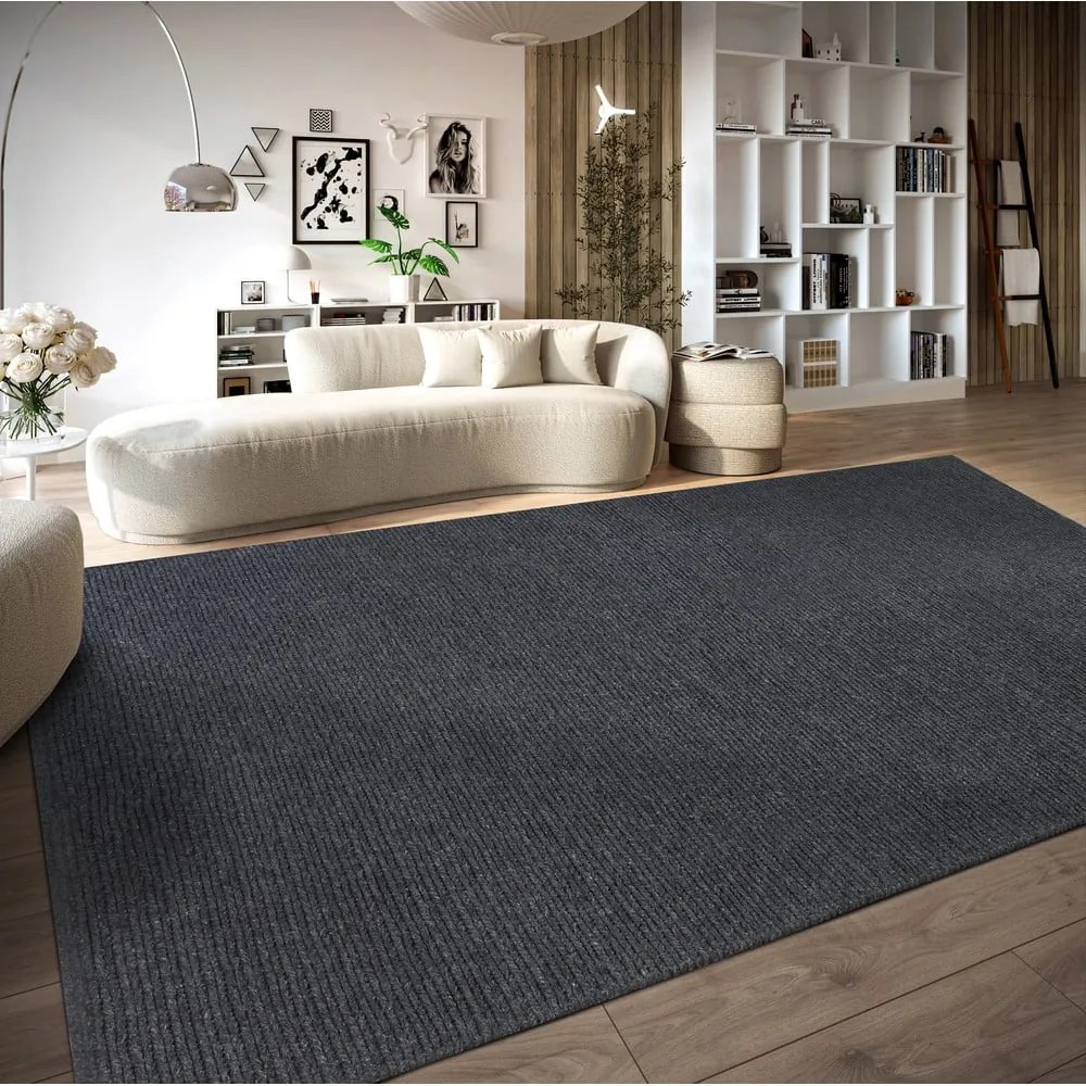 Тъмносив ръчно изработен вълнен килим 120x170 cm Francois – Villeroy&amp;Boch