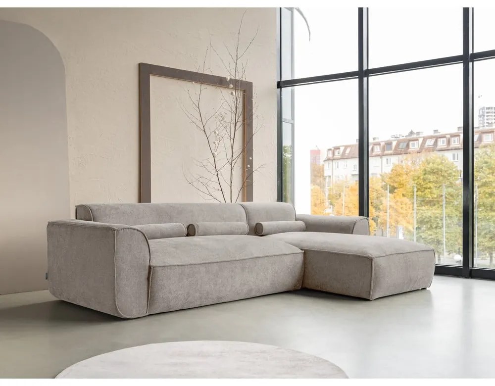 Бежов ъглов диван (десен ъгъл) Flex Felix – Miuform