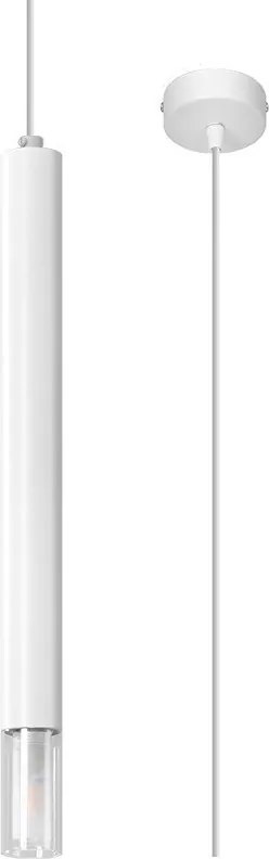 Бяло метално висящо осветително тяло ø 8 cm Vittoria – Sollux