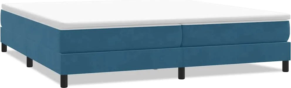 3315895 vidaXL Боксспринг легло без матрак, тъмносиньо, 200x220 cm, кадифе