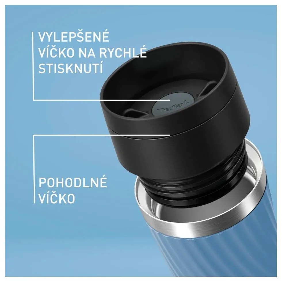 Светлосиня чаша за път 360 ml – Tefal