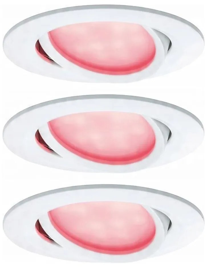 Paulmann 93940 -К-кт 3x LED RGBW/2W IP23 Димируем Лампа за вграждане в баня 230V