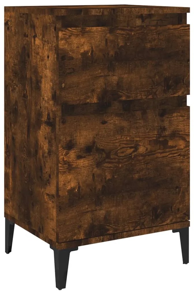 819718 vidaXL Нощно шкафче, опушен дъб, 40x35x70 см