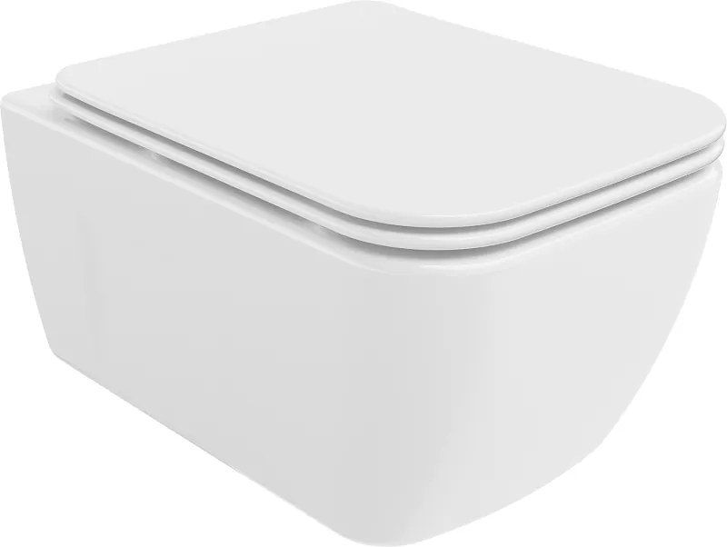 Mexen Margo WC чиния Rimless с плавно затваряща се тънка седалка, дуропласт, бял