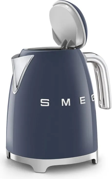 Електрическа кана SMEG KLF03NBEU, 2400 W, 1.7 л, 360° основа, Гланцово покритие, Морско синьо