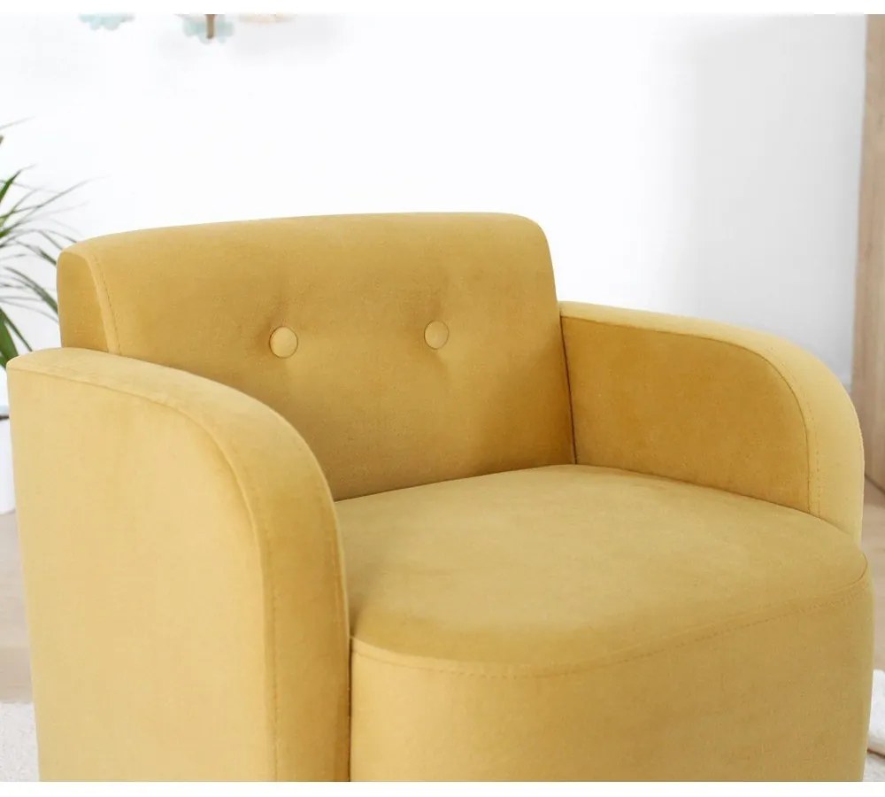 Жълт детски фотьойл Volie – Artie