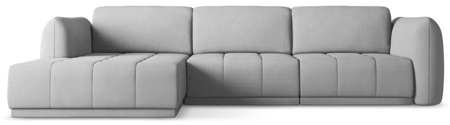 Светлосив ъглов диван (ляв ъгъл) Hoku – Makamii